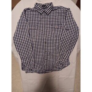 Mens Tommy Hilfigure Button Down Dress Shirt Casual Blue/White Size  L CustomFit